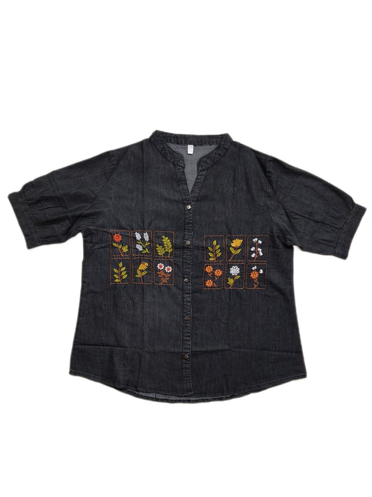 Denim Embroidered Tops - Maruti Westren Wear