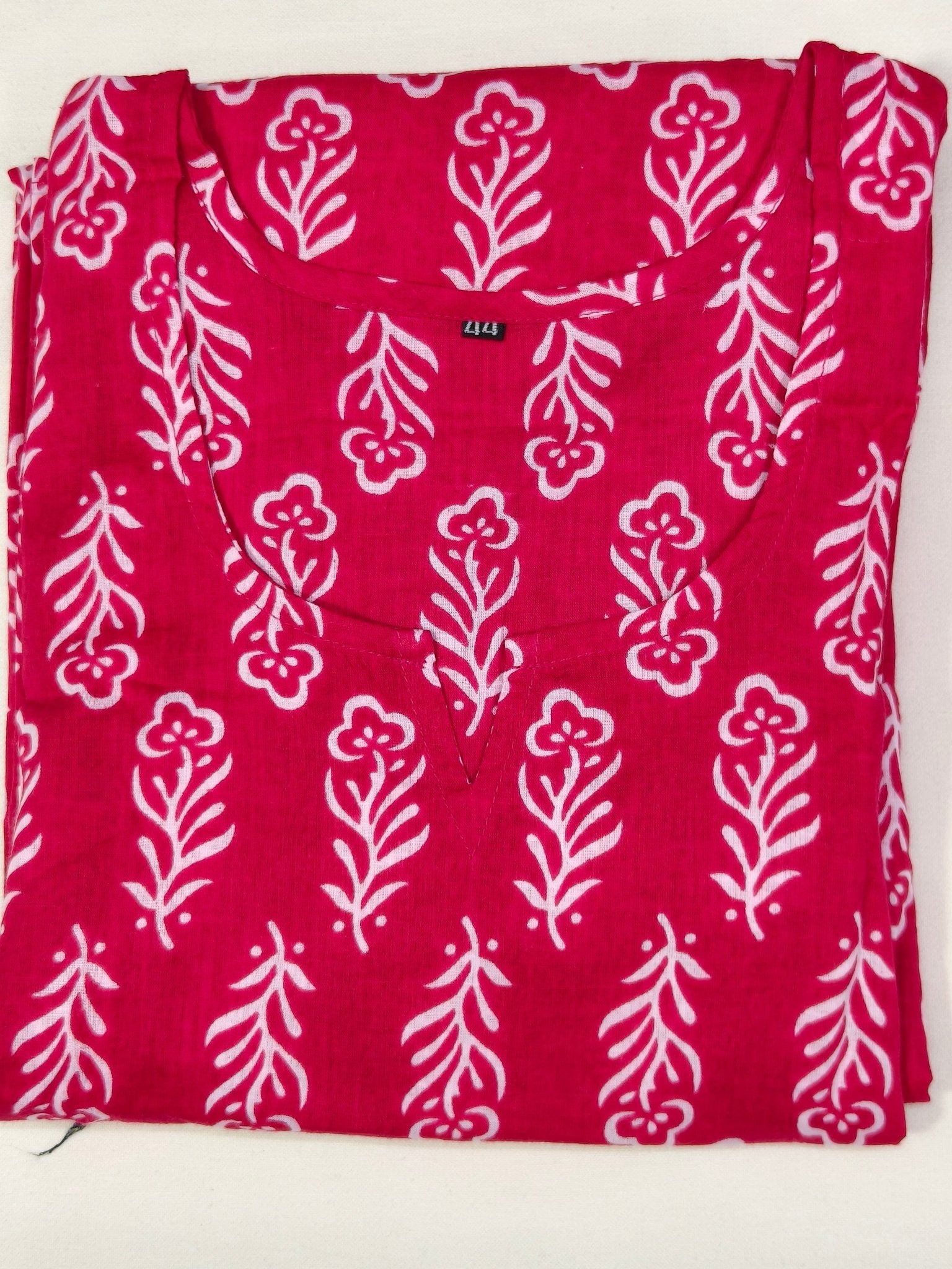 Cotton Kurti Pair Fancy Neck - Maruti Westren Wear