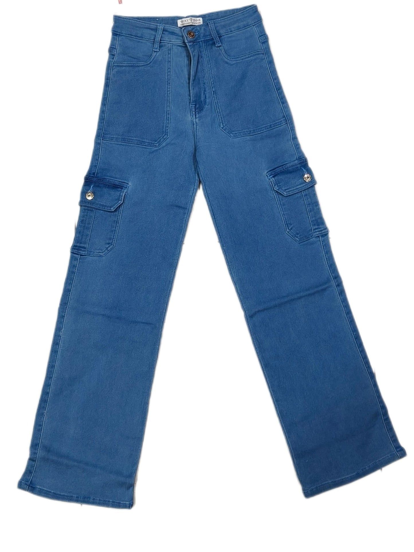 Full stretchable straight fit cargo jeans - Maruti Westren Wear