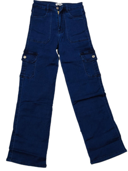 Full stretchable straight fit cargo jeans - Maruti Westren Wear