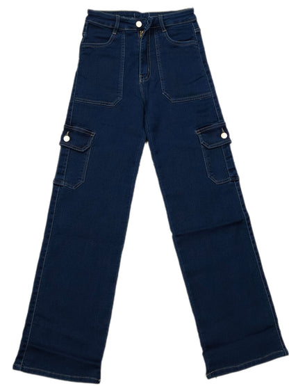 Full stretchable straight fit cargo jeans - Maruti Westren Wear