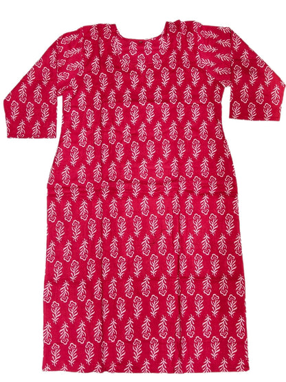 Cotton Kurti Pair Fancy Neck - Maruti Westren Wear