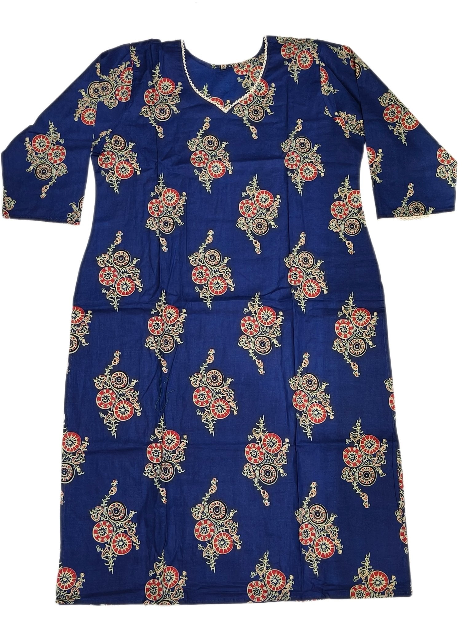 Cotton Kurti Pair V Neck - Maruti Westren Wear