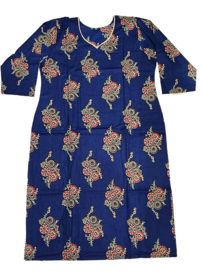 Cotton Kurti Pair V Neck - Maruti Westren Wear