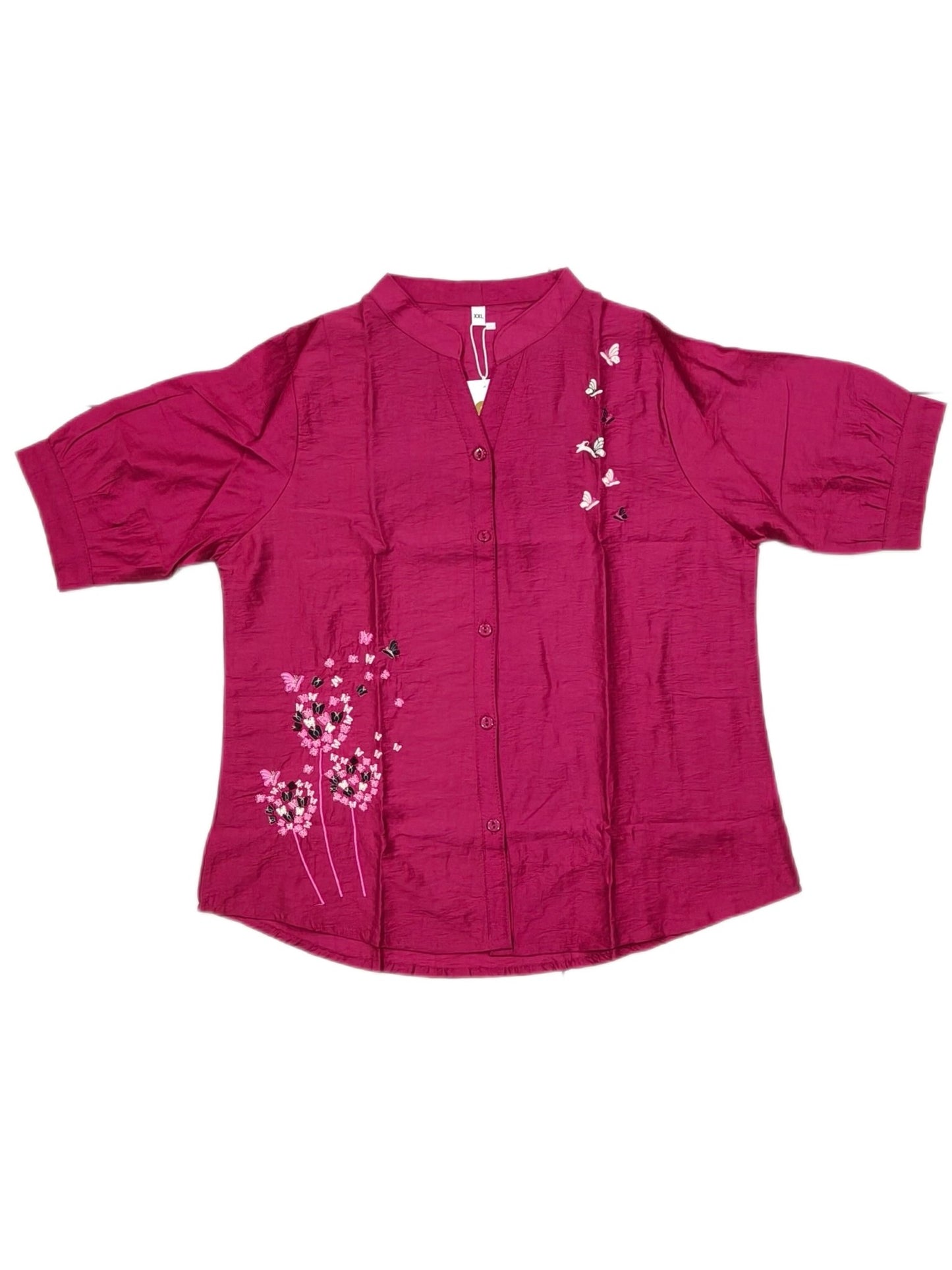 Fancy Shirt Style Embroidery Tops - Maruti Westren Wear