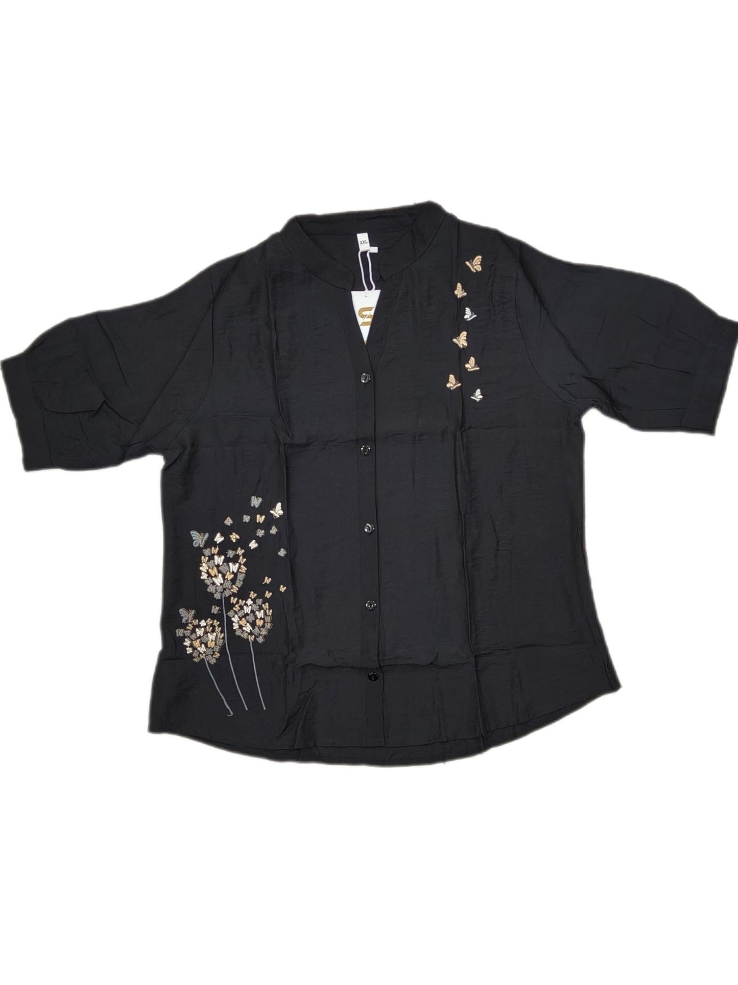 Fancy Shirt Style Embroidery Tops - Maruti Westren Wear
