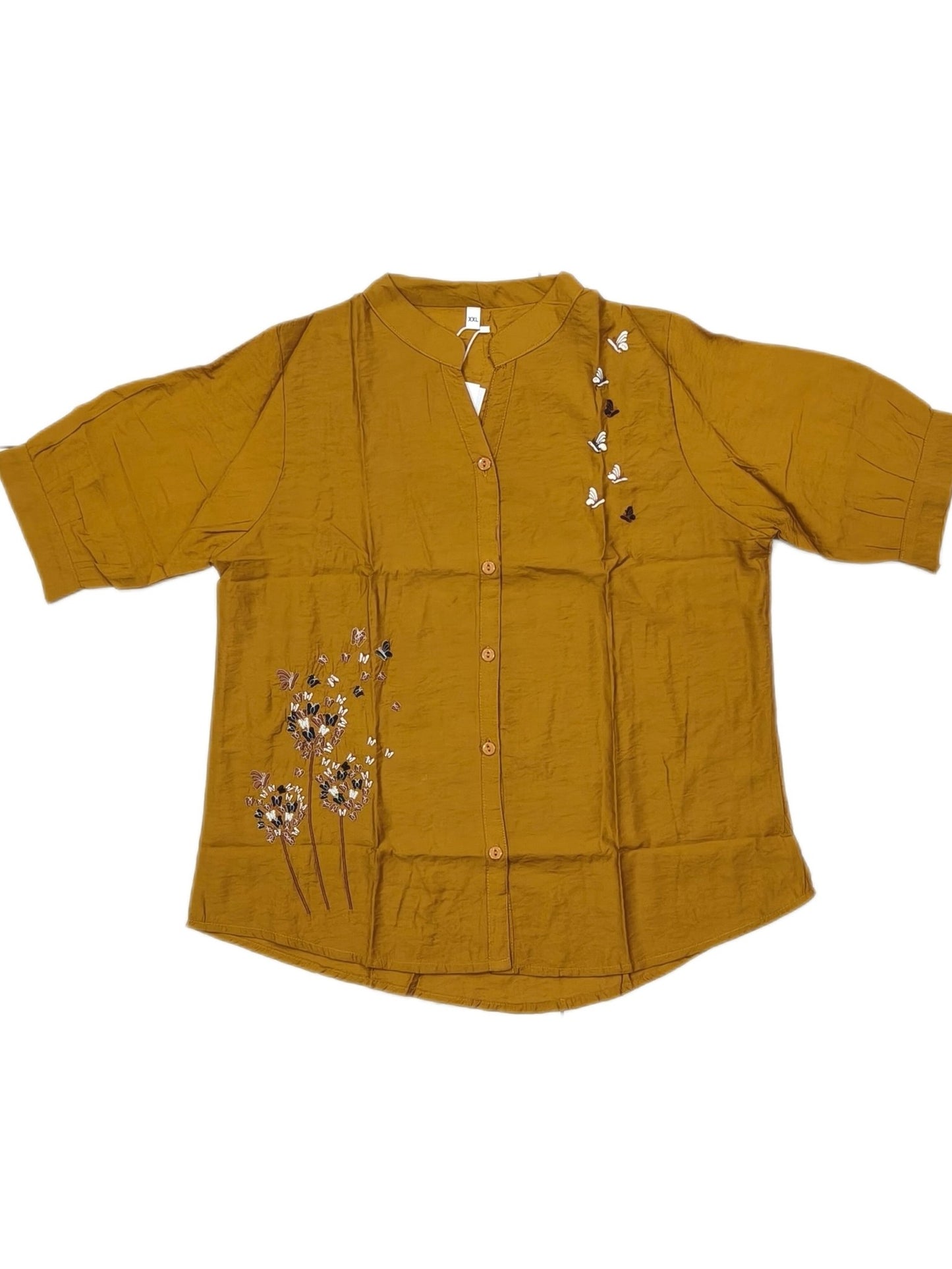 Fancy Shirt Style Embroidery Tops - Maruti Westren Wear