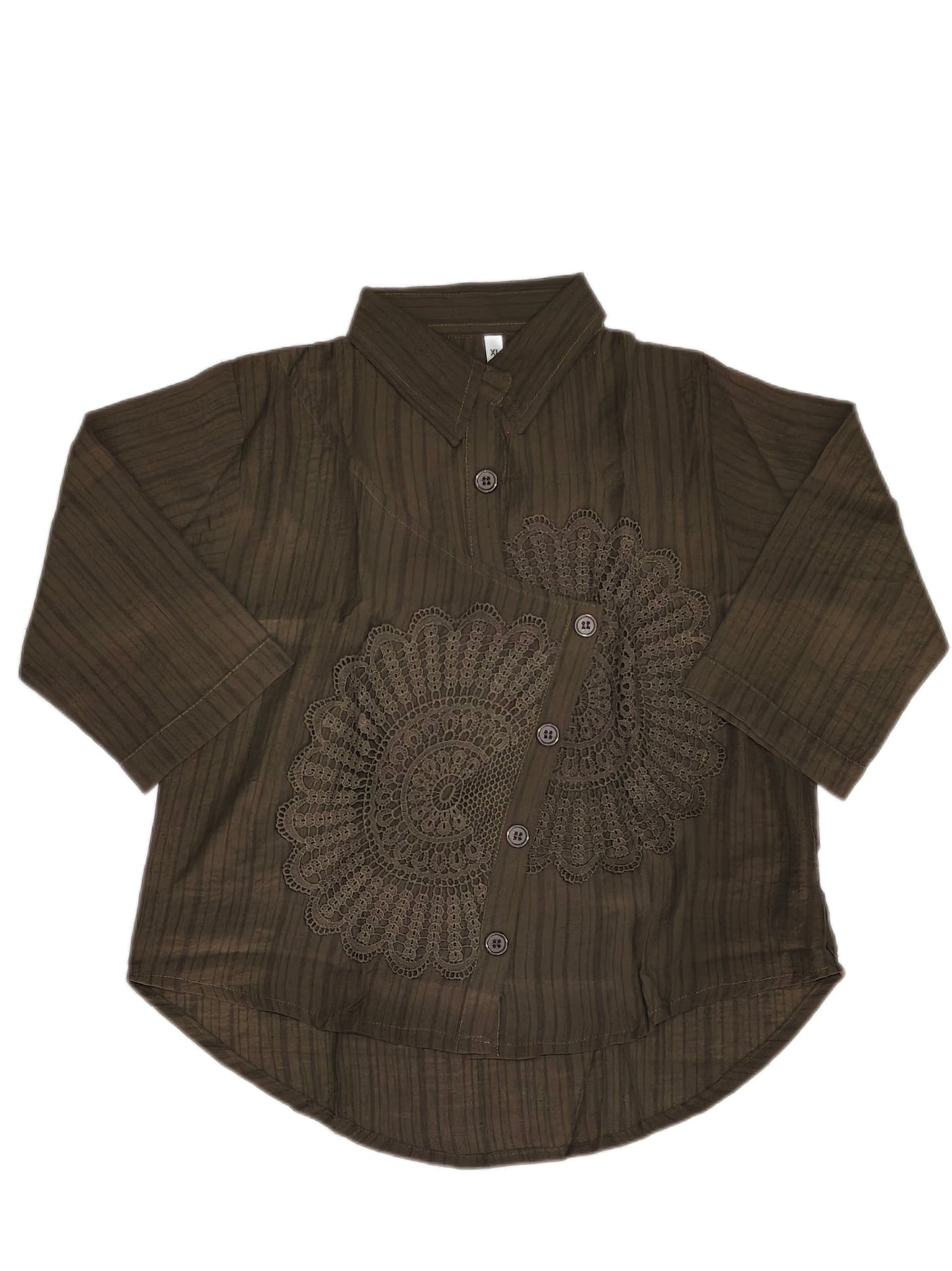 Elegant Maruti Western Wear fancy top with intricate designs and vibrant colors displayed on a mannequin.